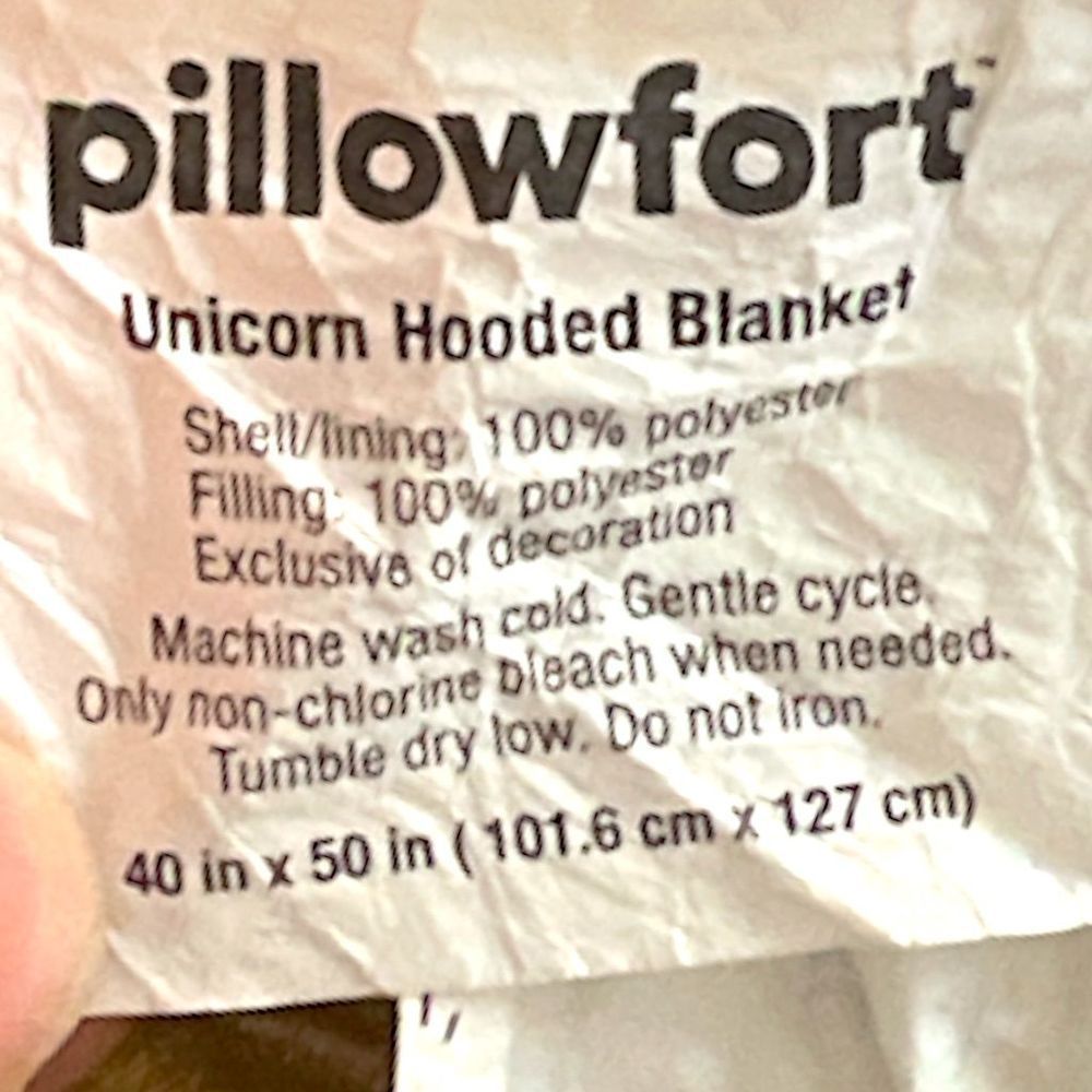 Pillowfort unicorn white hooded blanket - Picture 9 of 9